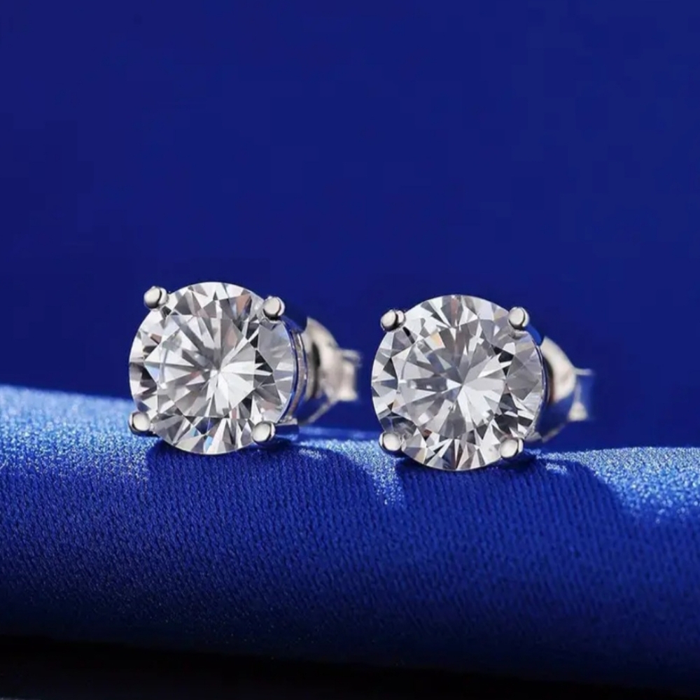 4 CARAT MOISSANITE STUD EARRINGS
